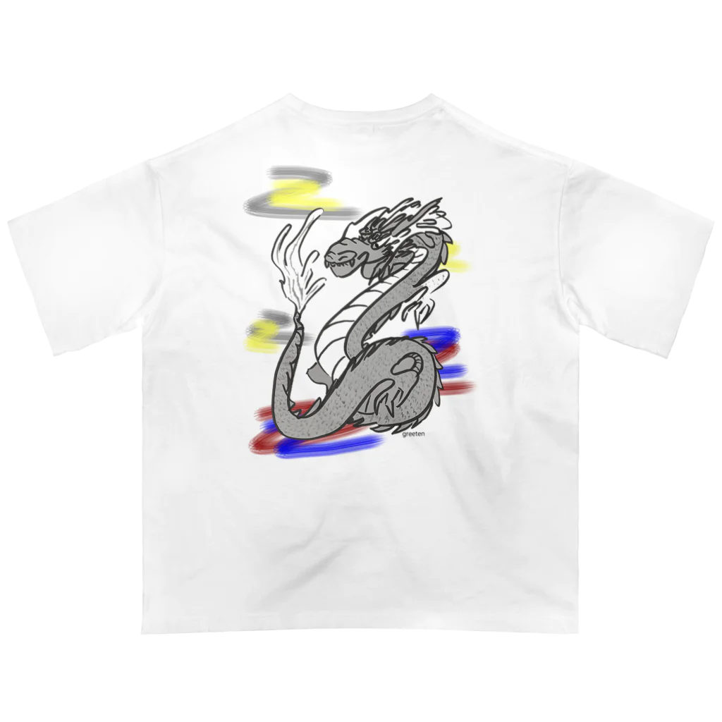 greetenの龍　和柄　願い オーバーサイズTシャツ
