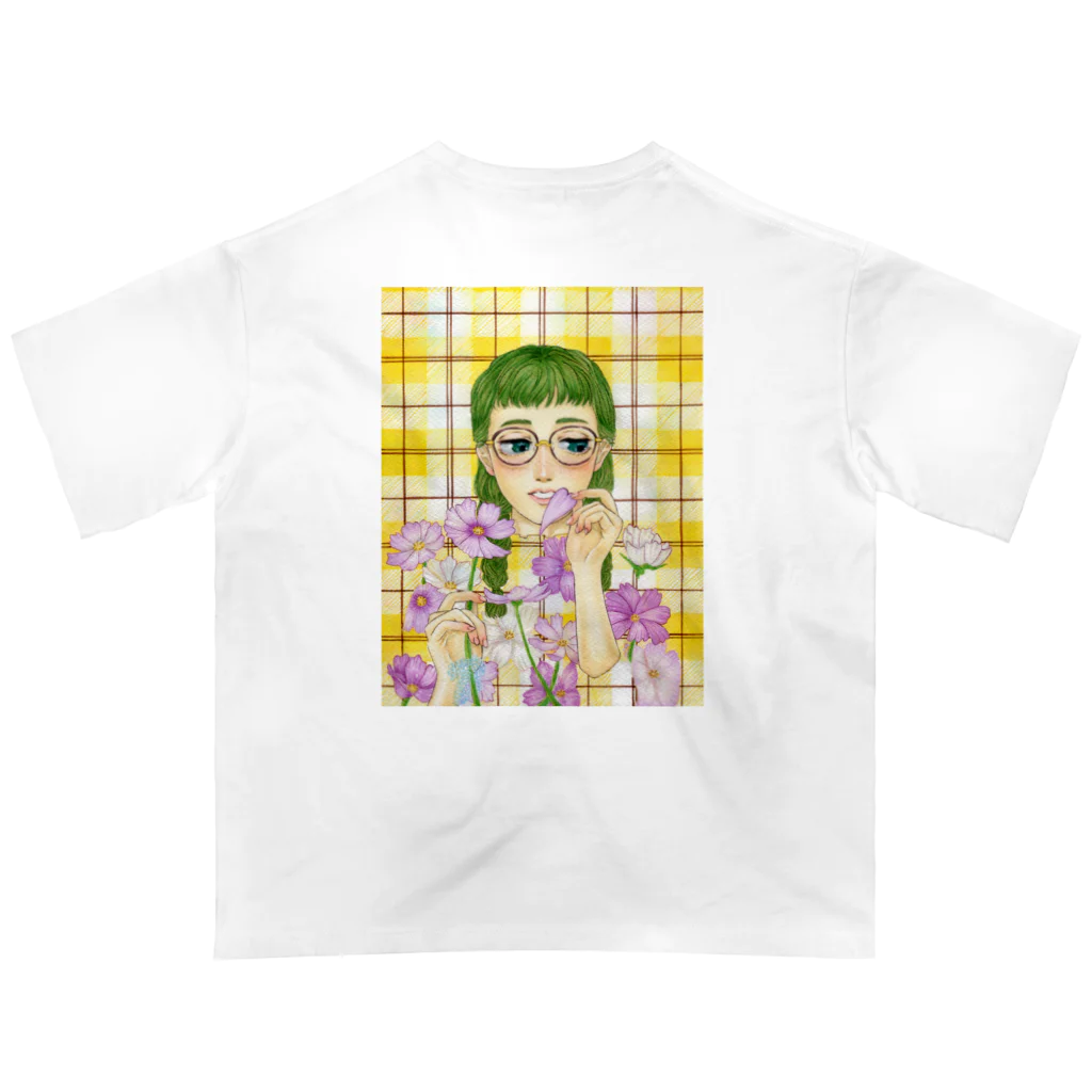 オーカワ真依の乙女心と秋の花 Oversized T-Shirt