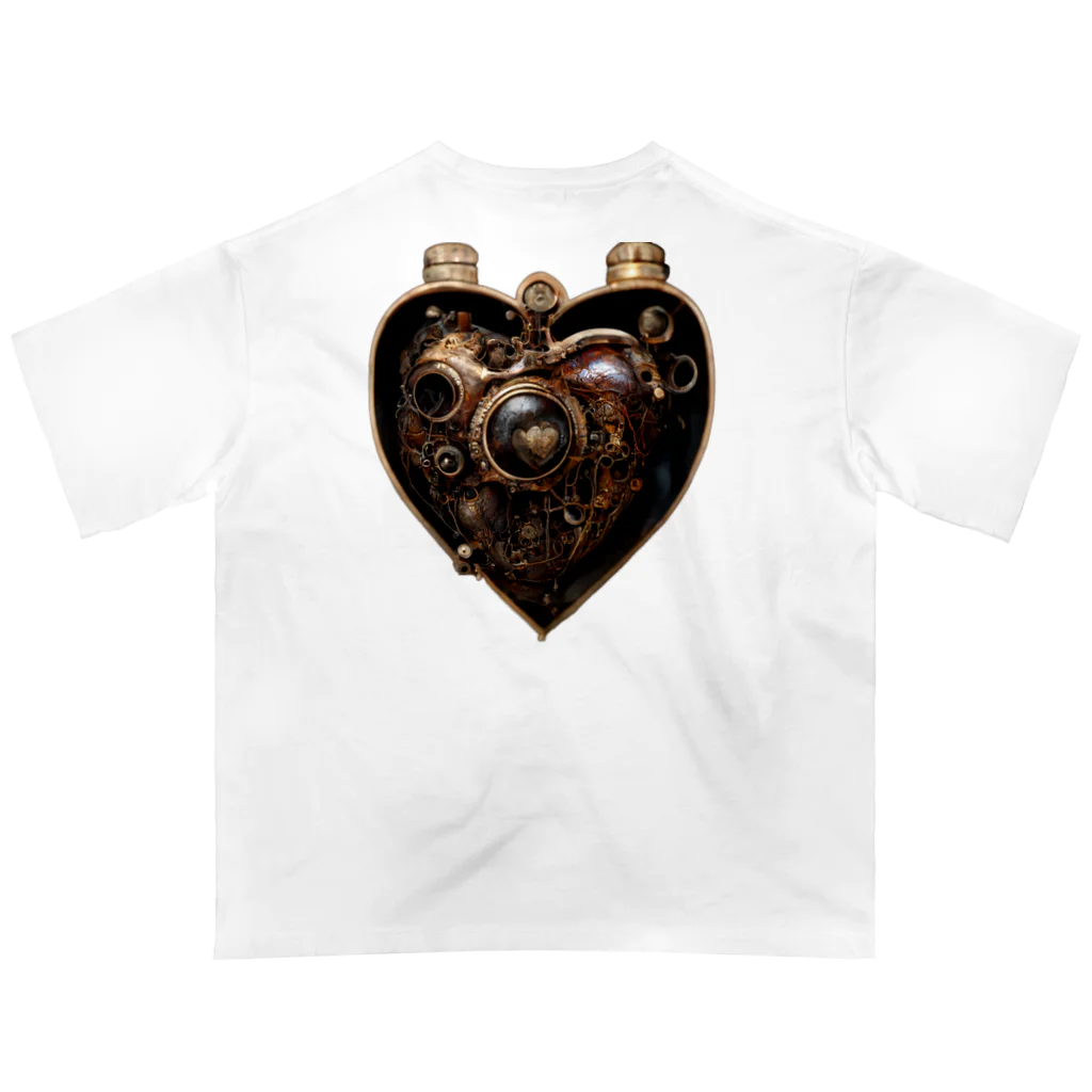 kuukai-koubouの鋼鉄のハート オーバーサイズTシャツ