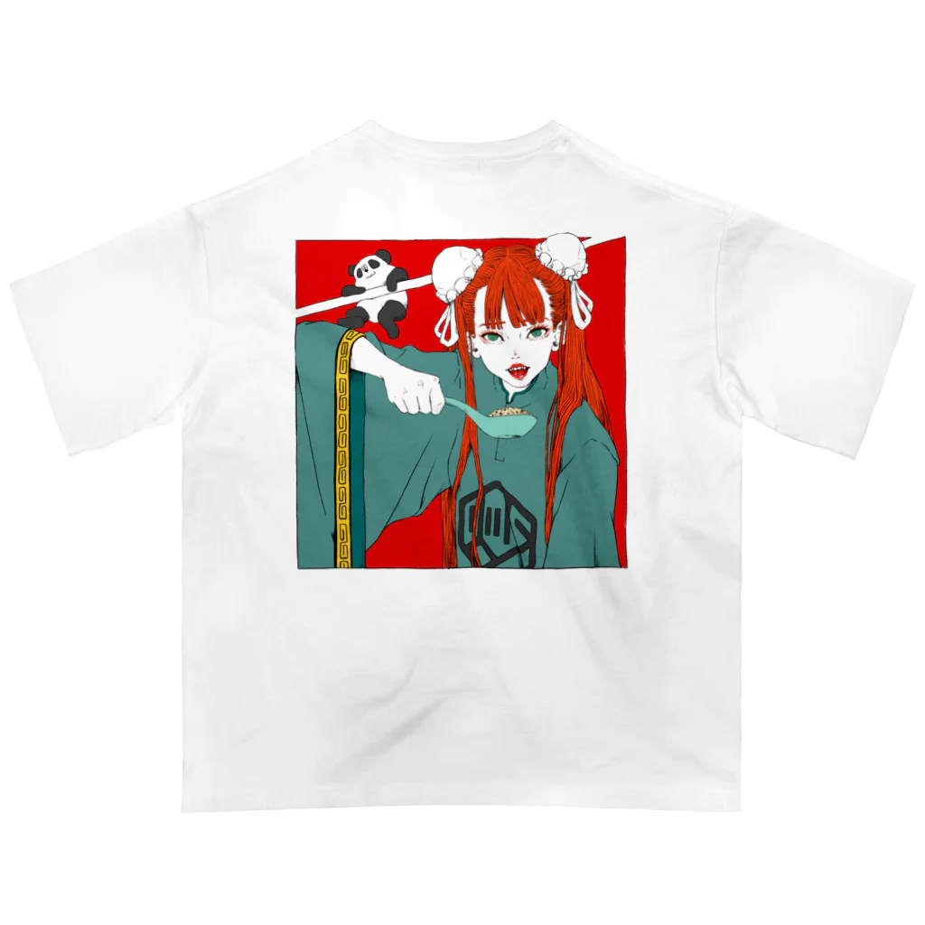 9 10 9（ qu / ten / qu ）のfried rice girl オーバーサイズTシャツ