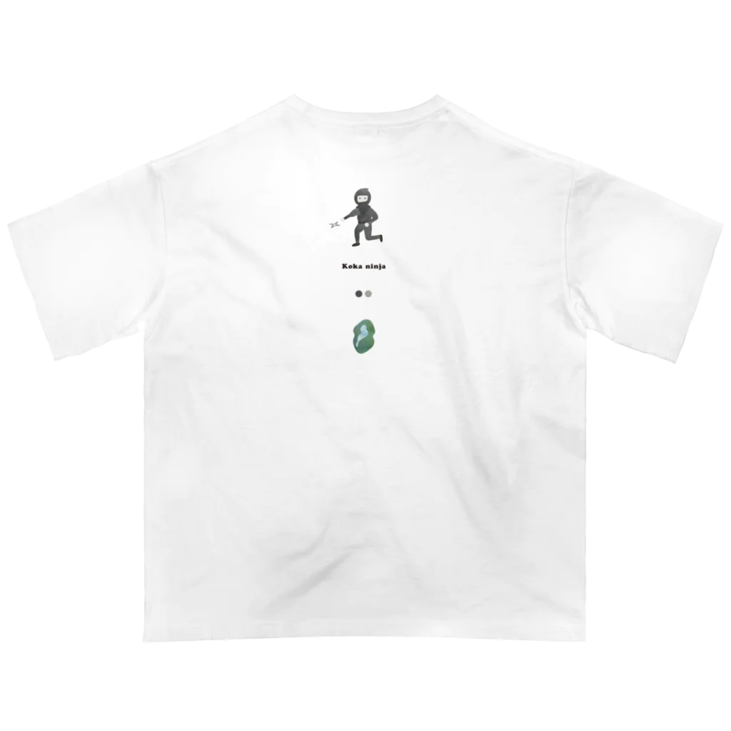 shiga-illust-sozai-goodsの甲賀忍者 背面 〈滋賀イラスト素材〉 オーバーサイズTシャツ