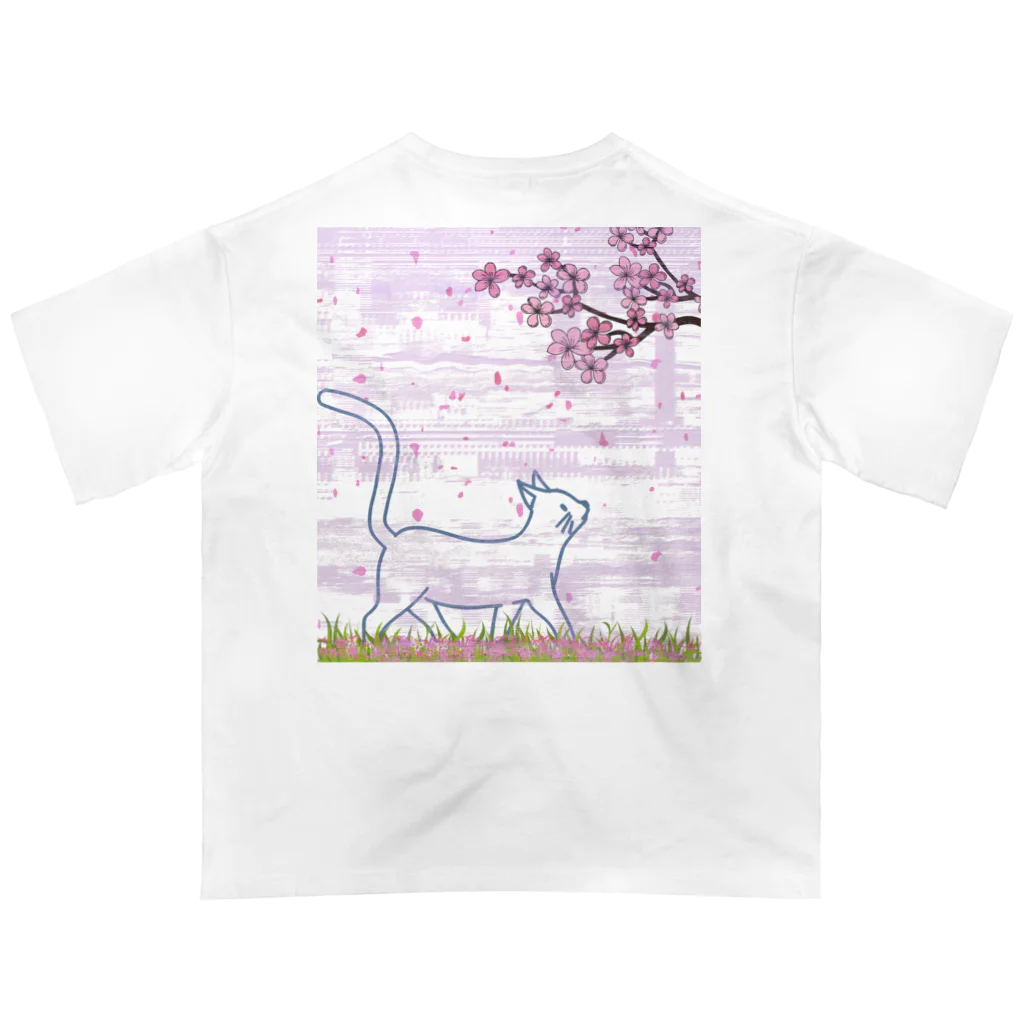 Glitchy Dripのニヤーニヤー オーバーサイズTシャツ