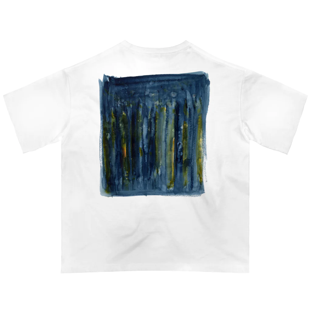 c5watercolorの水彩ペイント・夜にとける オーバーサイズTシャツ