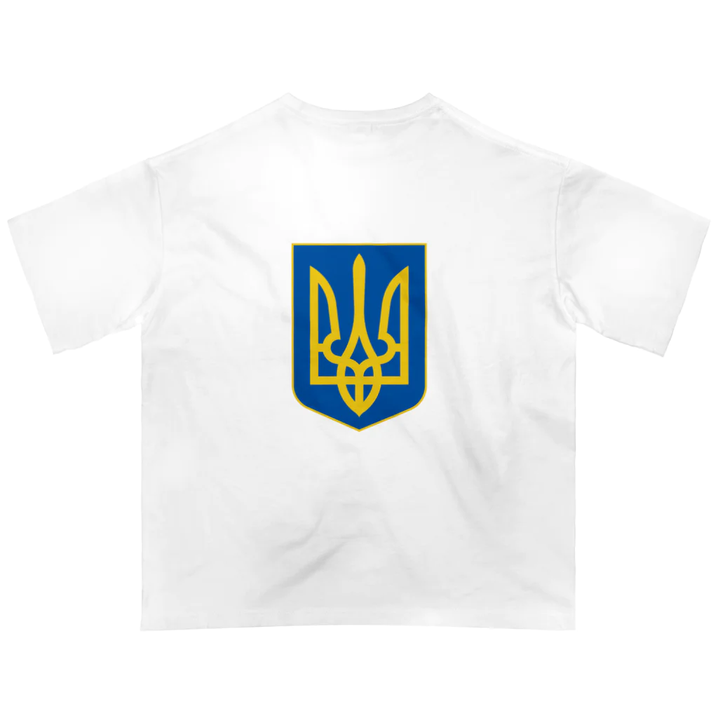 独立社PR,LLCのウクライナ応援 Save Ukraine 徹底抗戦 Oversized T-Shirt