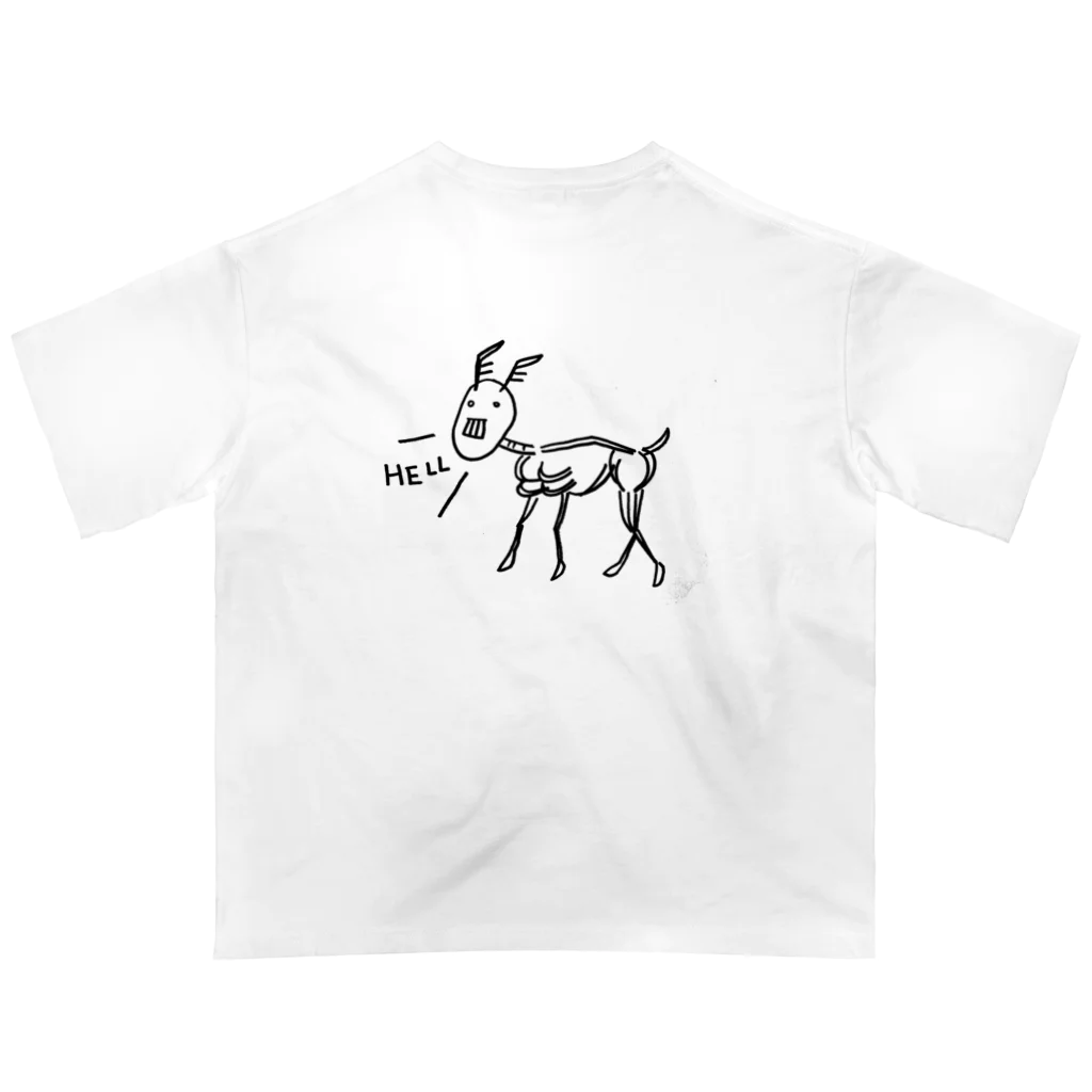 鹿骨-SHIKACOTTSU-の鹿骨　SHIKACOTTSU Oversized T-Shirt