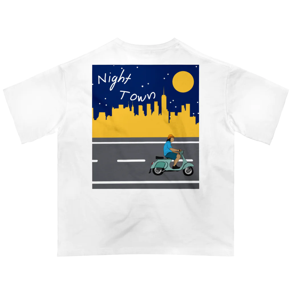 ToFu Creative Studioの夜の街 Oversized T-Shirt