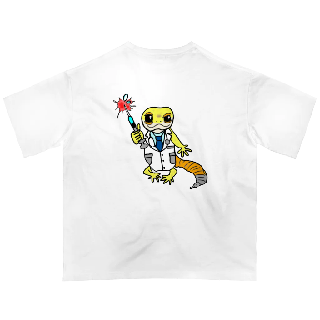 糖尿病 with animalsの注射をがんばる君を応援するレオパちゃん オーバーサイズTシャツ