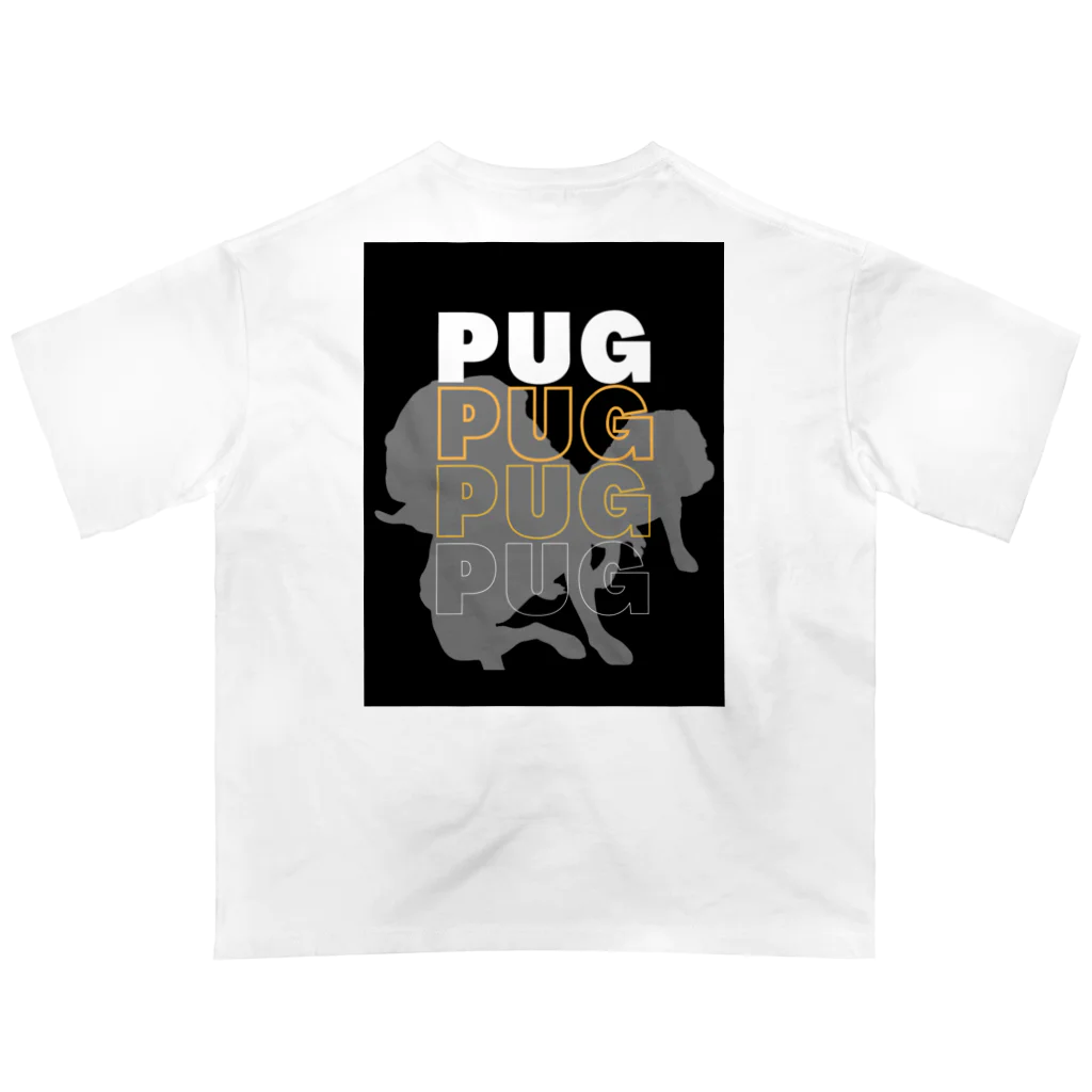 INULAVITAのPug silhouette Oversized T-Shirt