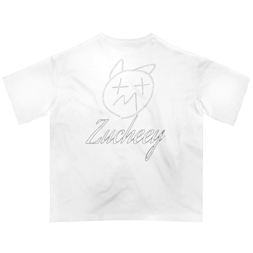 ZUCHIO BRANDのZUCHIO×Zucheey 猫蹴り君 ホワイトロゴ Oversized T-Shirt