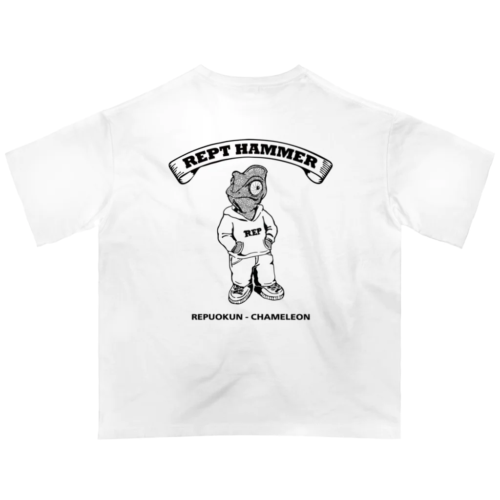 repthammerのレプ男くん カメレオン オーバーサイズTシャツ