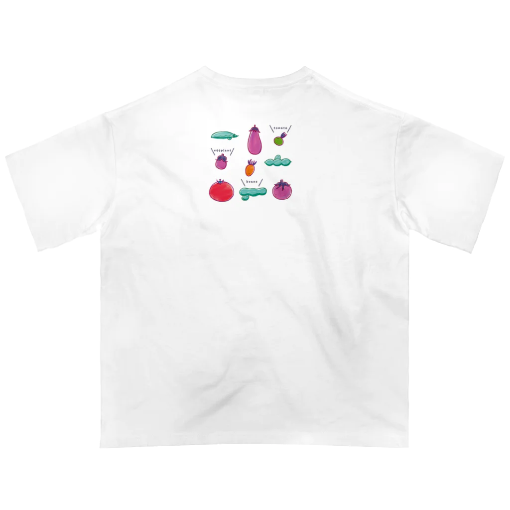 Aランチサラダ付SHOPの夏野菜たち Oversized T-Shirt