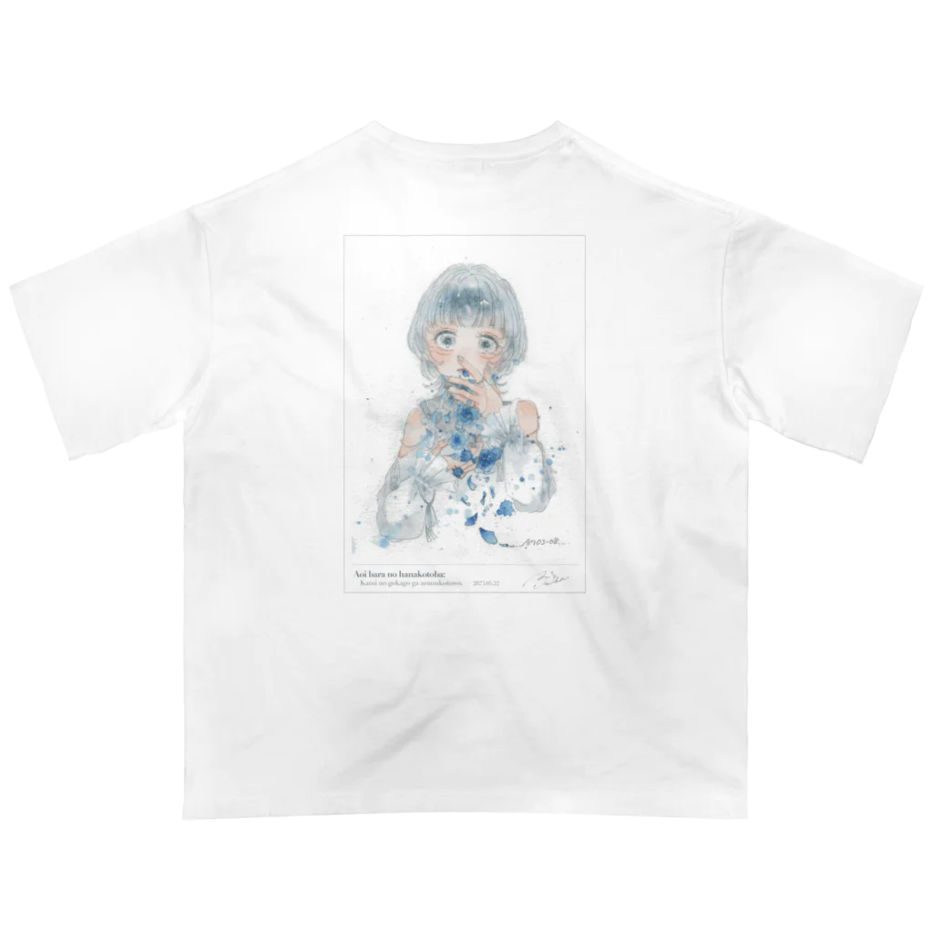 雨宮 海花の青薔薇 オーバーサイズTシャツ