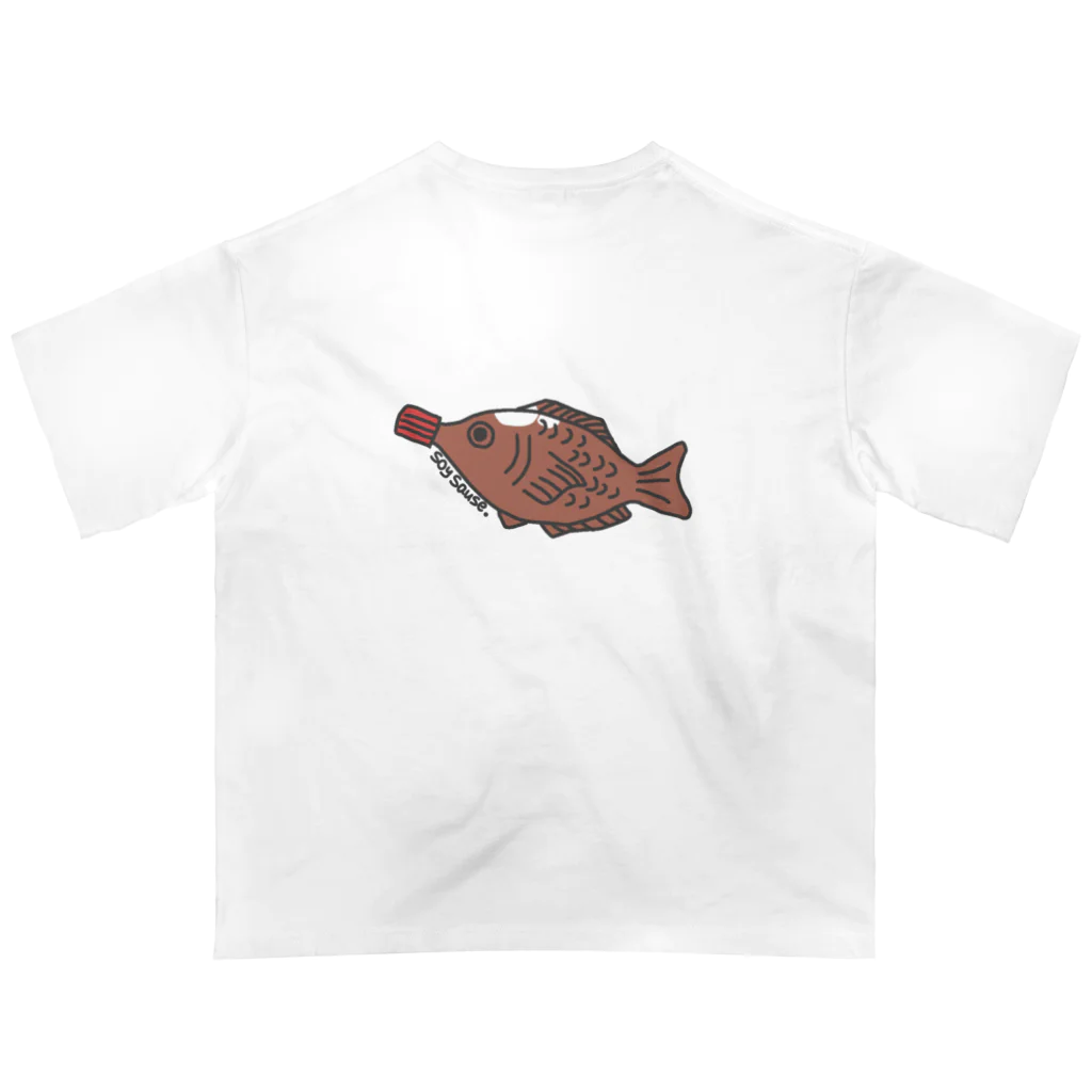 ゆるふわドーナツのお魚お醤油ボトル Oversized T-Shirt