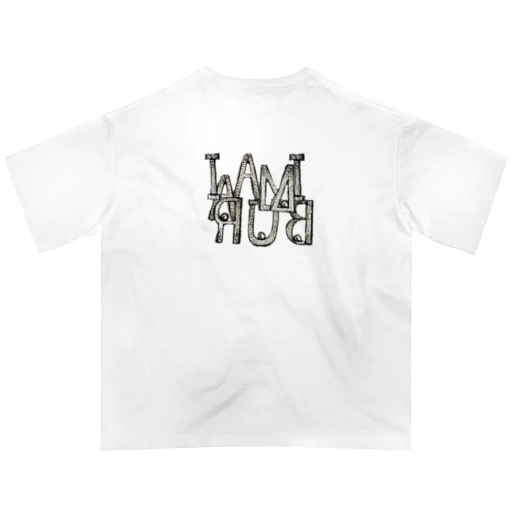 IMABURAIの煌めくミラー文字 Oversized T-Shirt