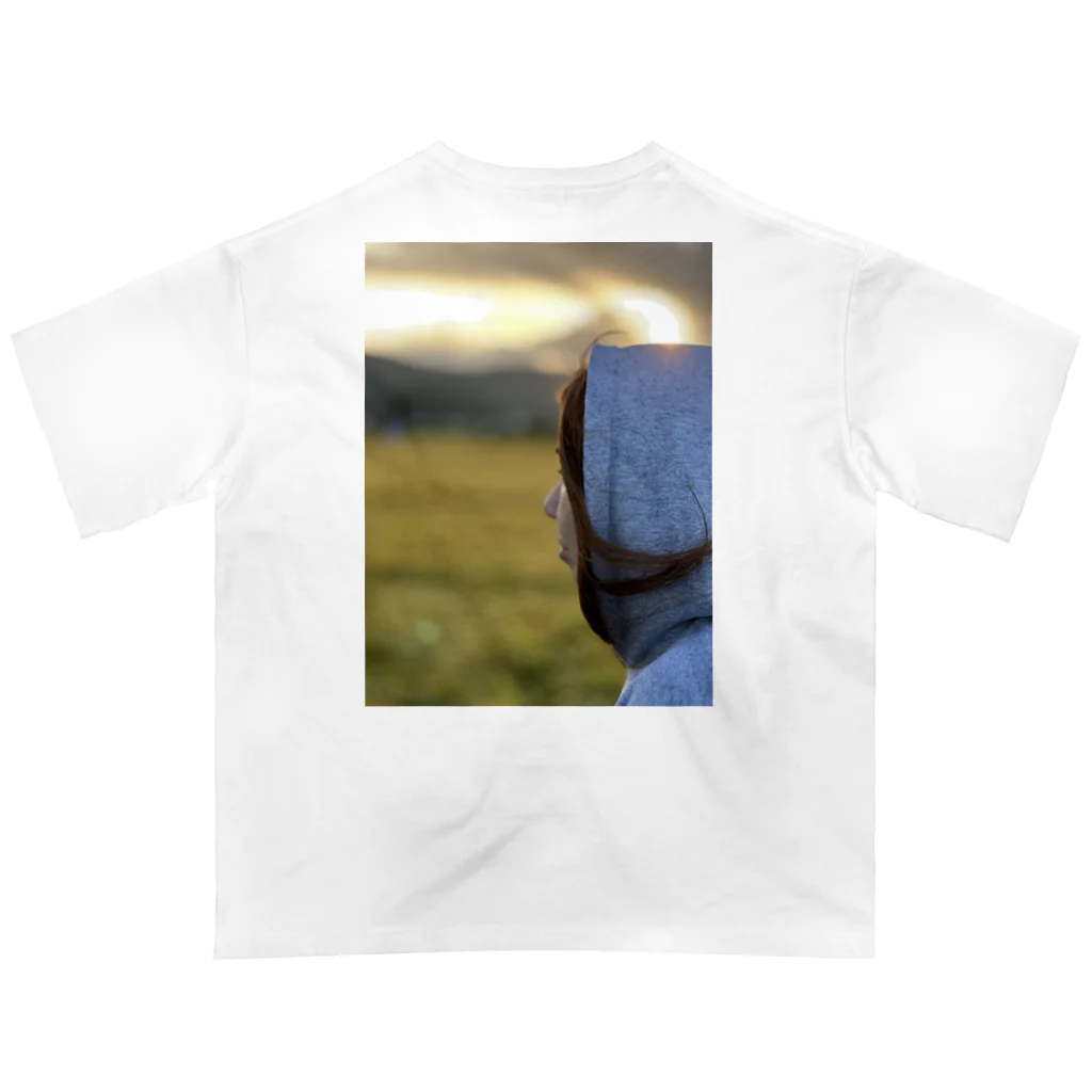雲の自由座のmorning glory  オーバーサイズTシャツ