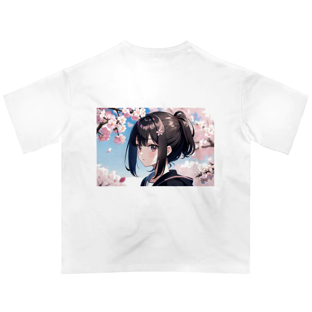 花姫の創造的宝庫の桜子の休息 オーバーサイズTシャツ