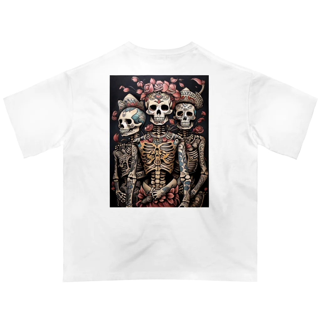 Skull sectionのガイコツのデザイン オーバーサイズTシャツ