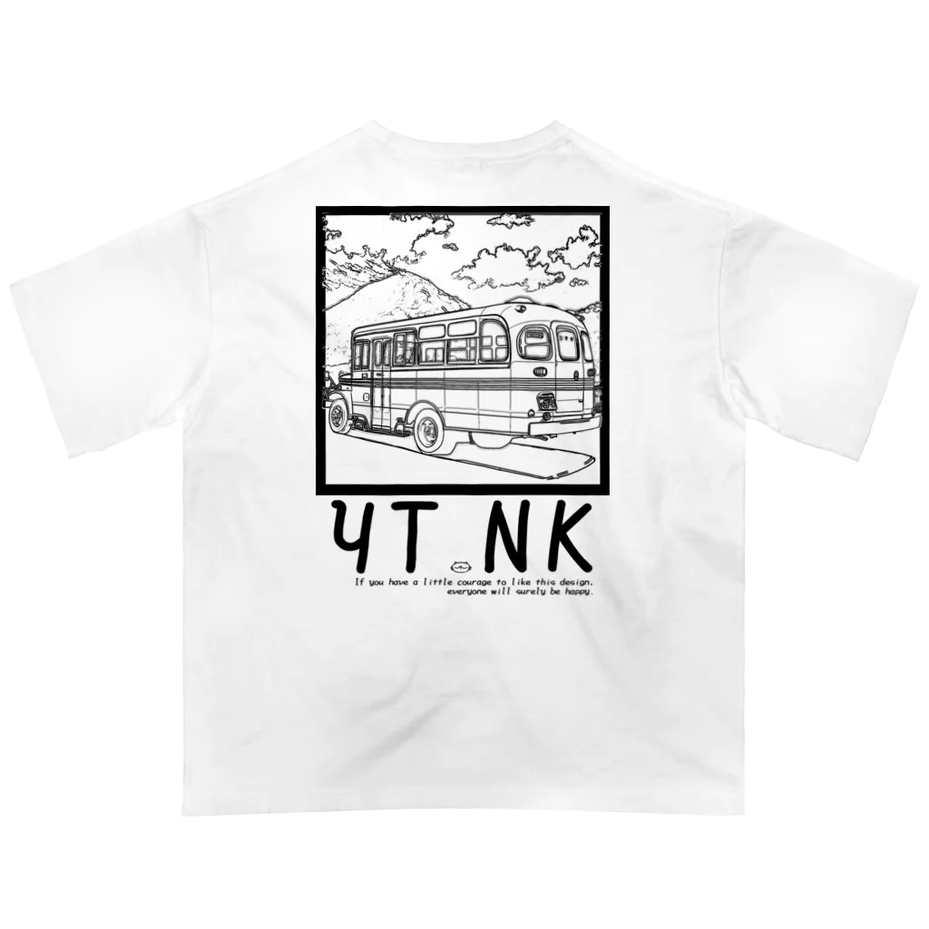 YUTANEKO公式ショップのゆたねこ　ボンネットバス Oversized T-Shirt