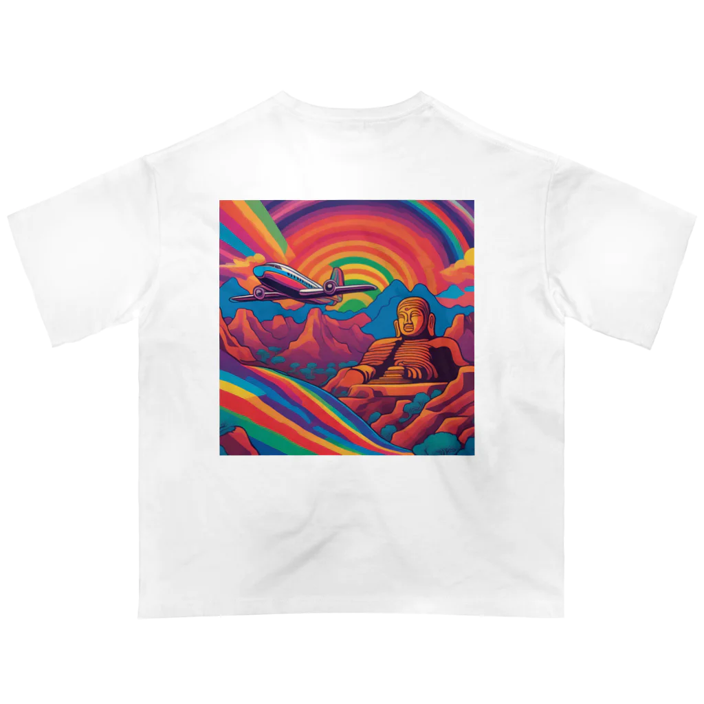 彩虎TigdolのPsychedelic history mix 3 オーバーサイズTシャツ