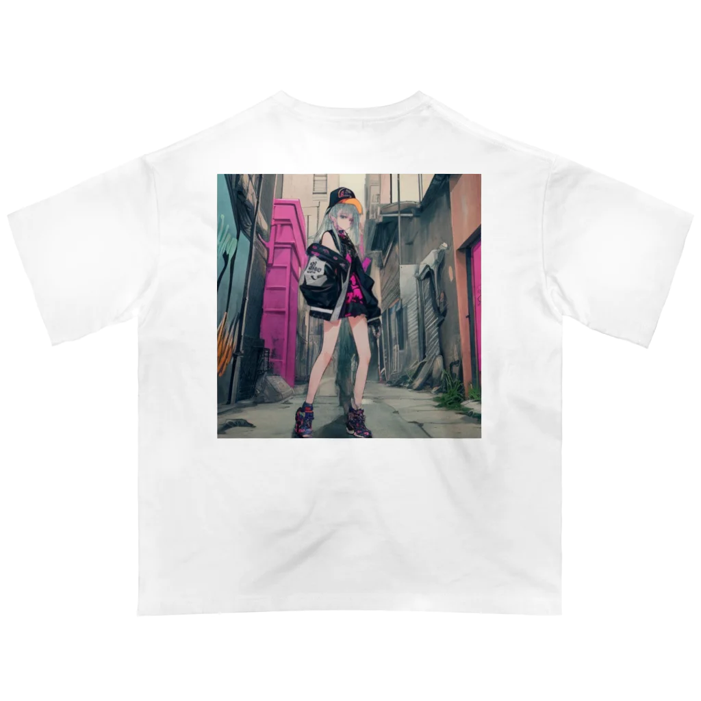 shiba9のパンクガール Oversized T-Shirt