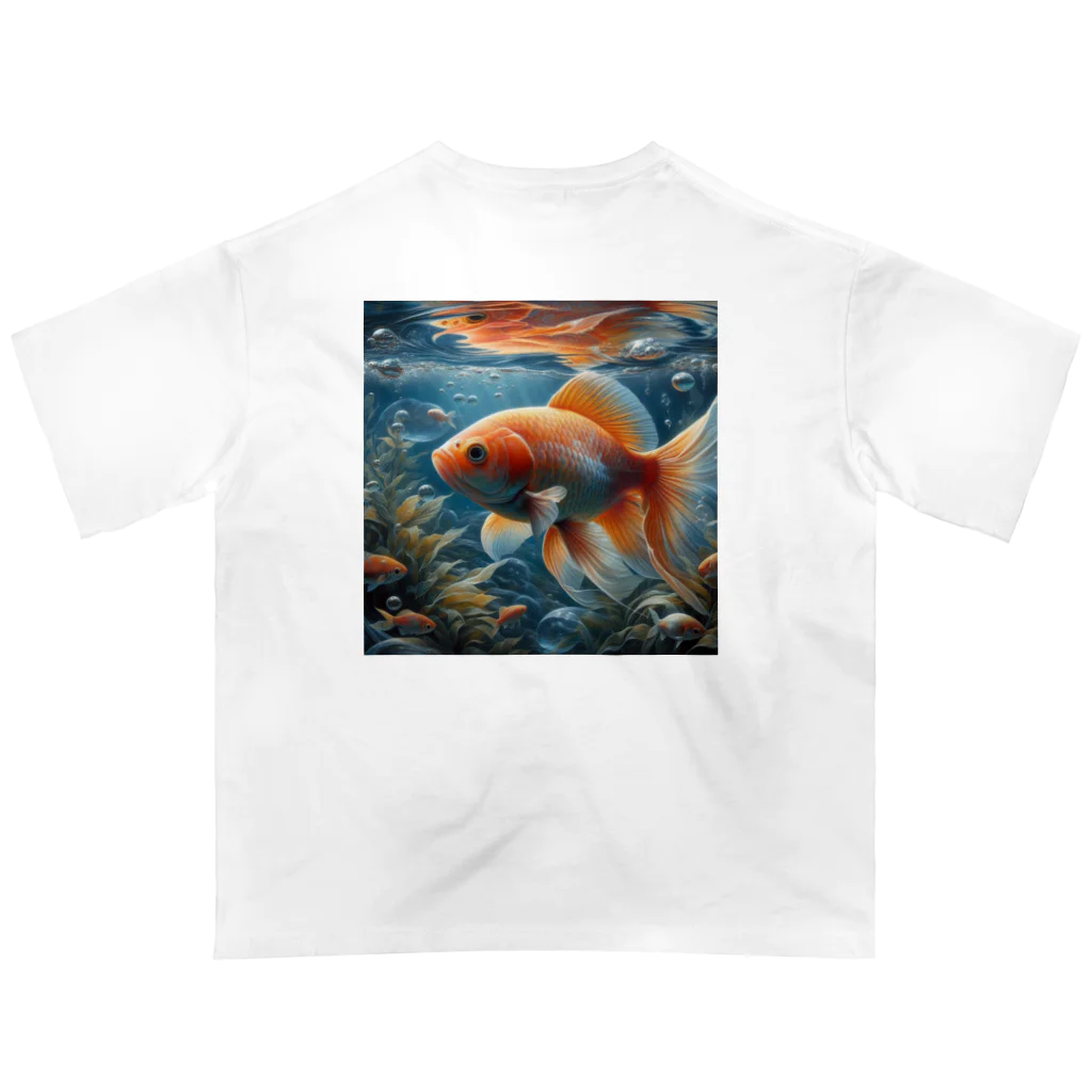 アートフル・メッセンジャーの金運招福金魚様 Oversized T-Shirt