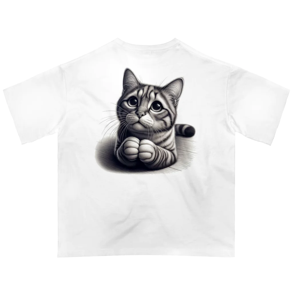 Amyaymのおねだり猫 オーバーサイズTシャツ