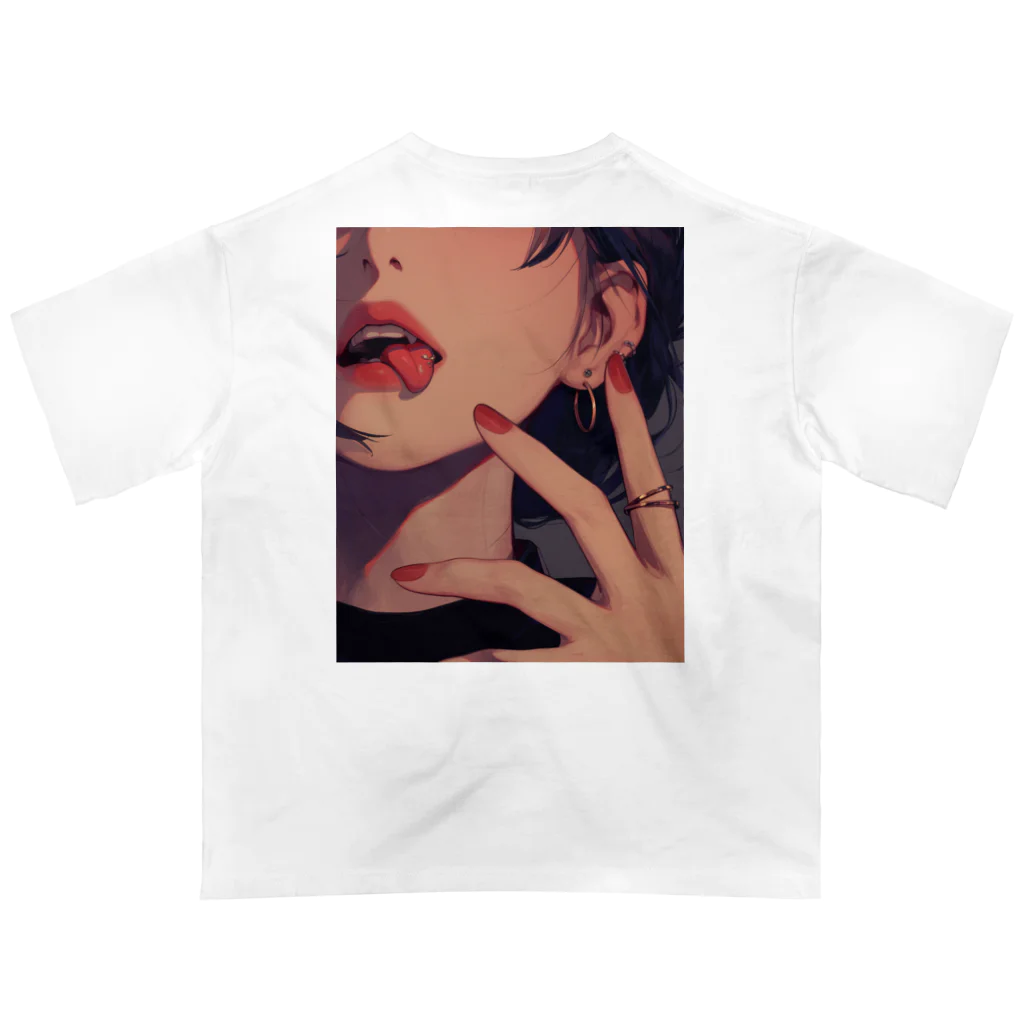 ハチドリ(HACHIDORI)のTongue Piercing オーバーサイズTシャツ