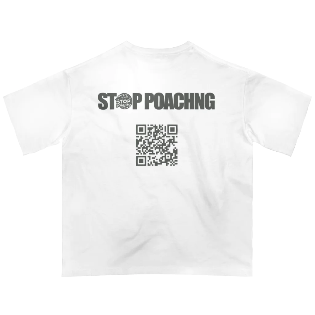 STOP POACHNGのSTOP POACHNG（シルバーバックゴリラ） Oversized T-Shirt