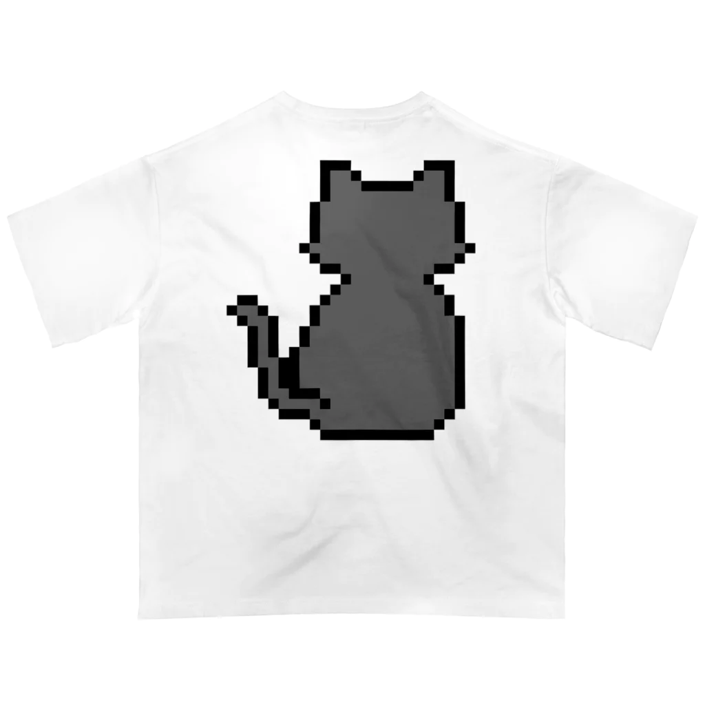 モチクマのハチワレ猫のドット絵 オーバーサイズTシャツ