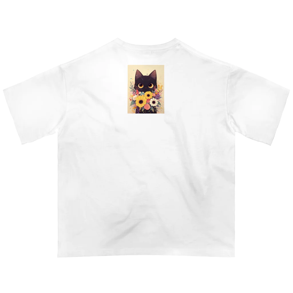 AQUAMETAVERSEの花束を猫に　Hime  253 Oversized T-Shirt