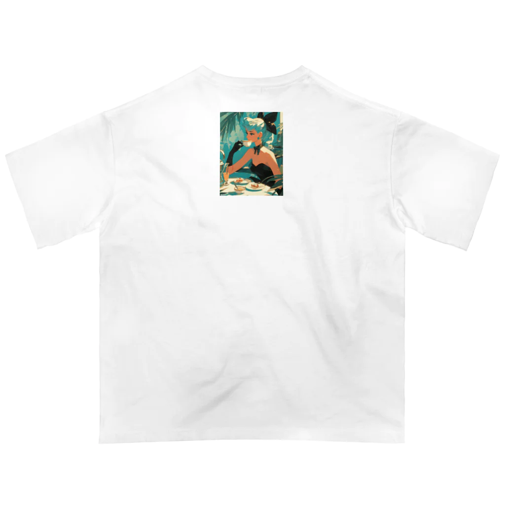 AQUAMETAVERSEのティファニーでお茶を　Hime  2530 Oversized T-Shirt