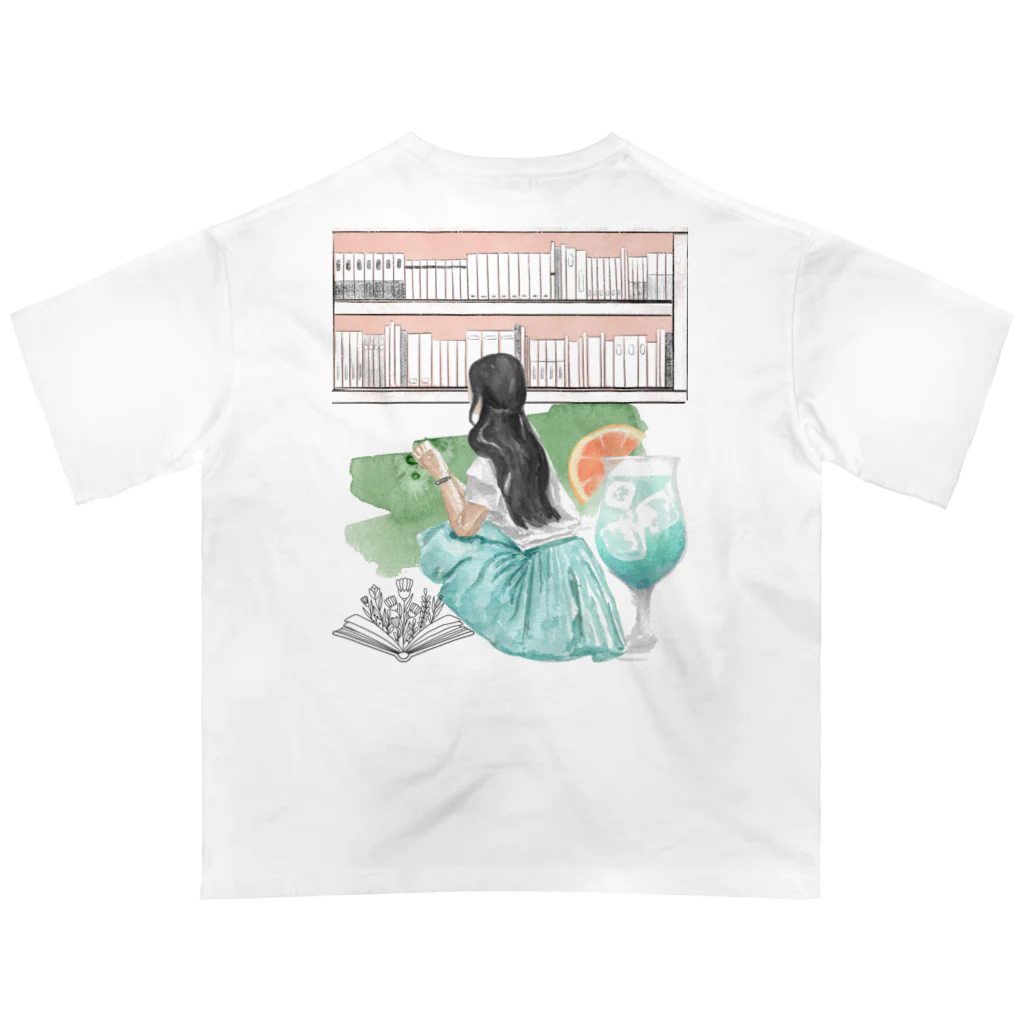 のんきな木の本と酒と女の子 Oversized T-Shirt