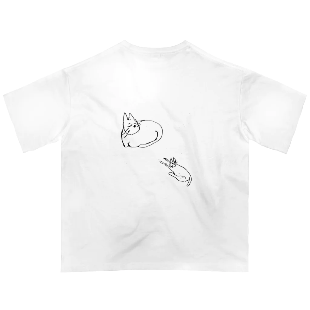 Sachi_アートの先生のずーと猫 オーバーサイズTシャツ