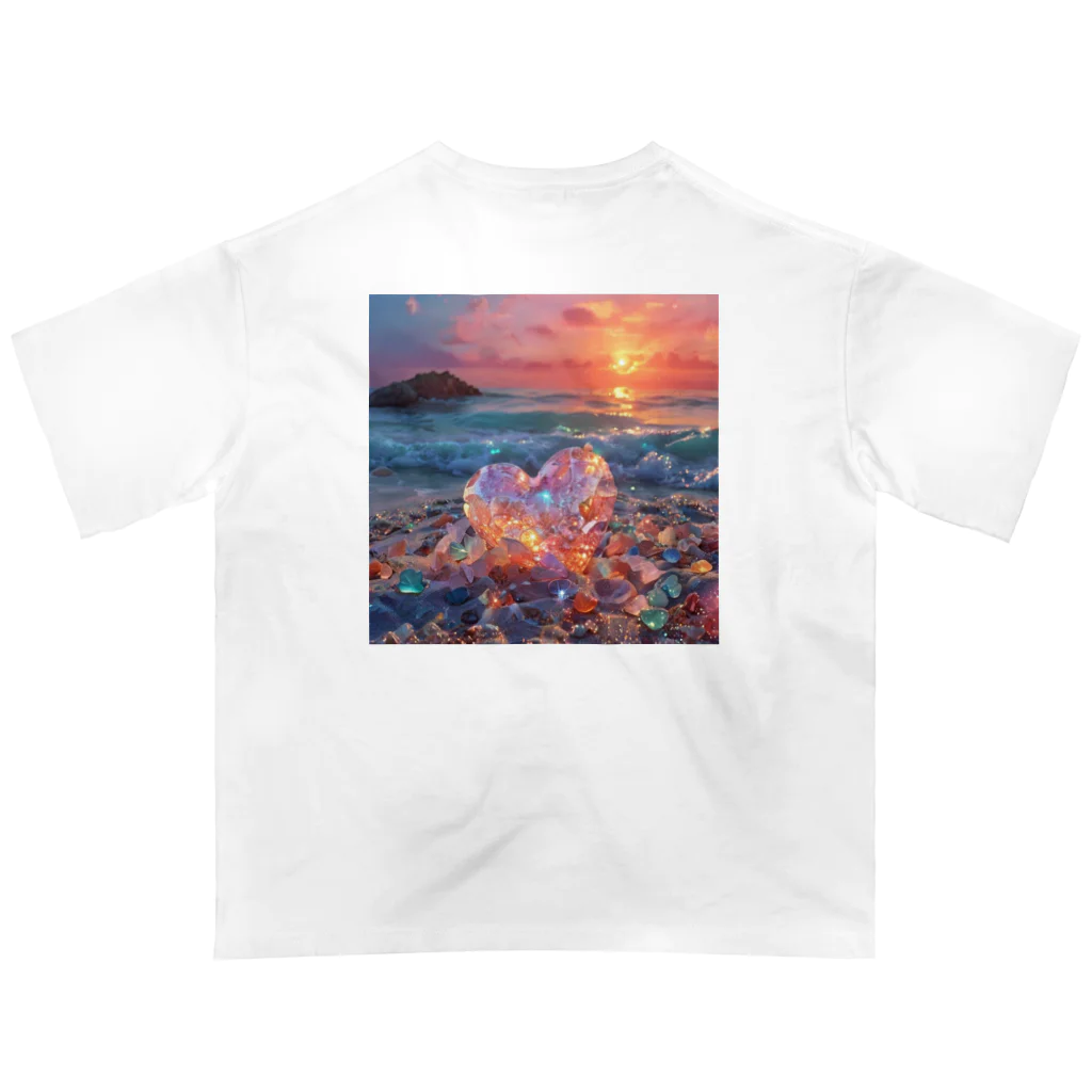 Mellow-Skyの美しすぎるハートシーグラス オーバーサイズTシャツ