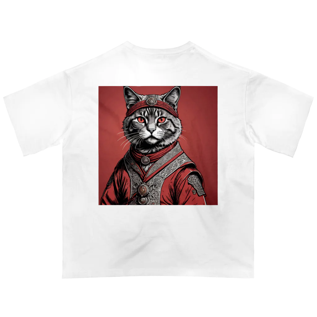 hogarakuの縄文猫 オーバーサイズTシャツ