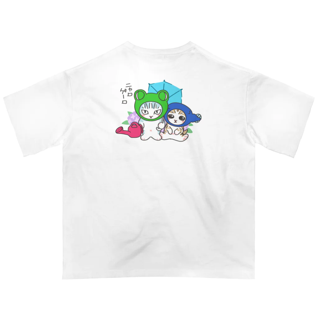 nya-mew（ニャーミュー）のニャロゲーロ(バックプリント) Oversized T-Shirt