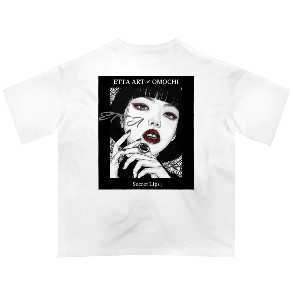 ETTA_ARTのSecret Lips オーバーサイズTシャツ