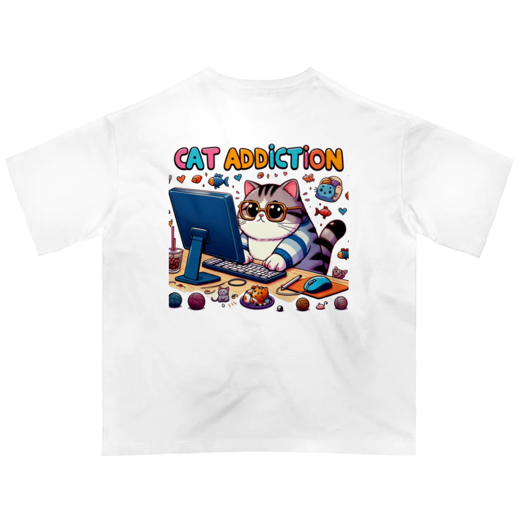 ADDICTIONのCat Addiction 35 オーバーサイズTシャツ