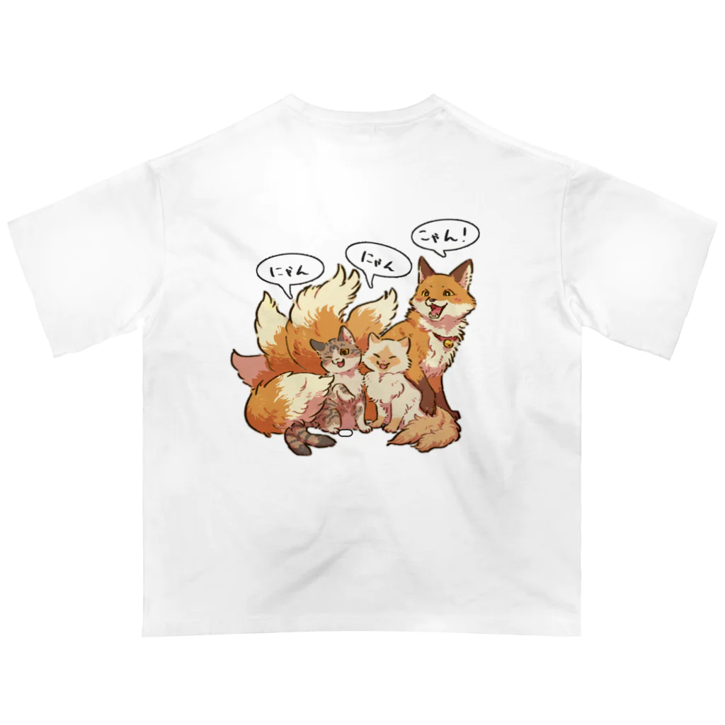 ココハス工房のにゃんにゃんこやん(妖怪ver) オーバーサイズTシャツ