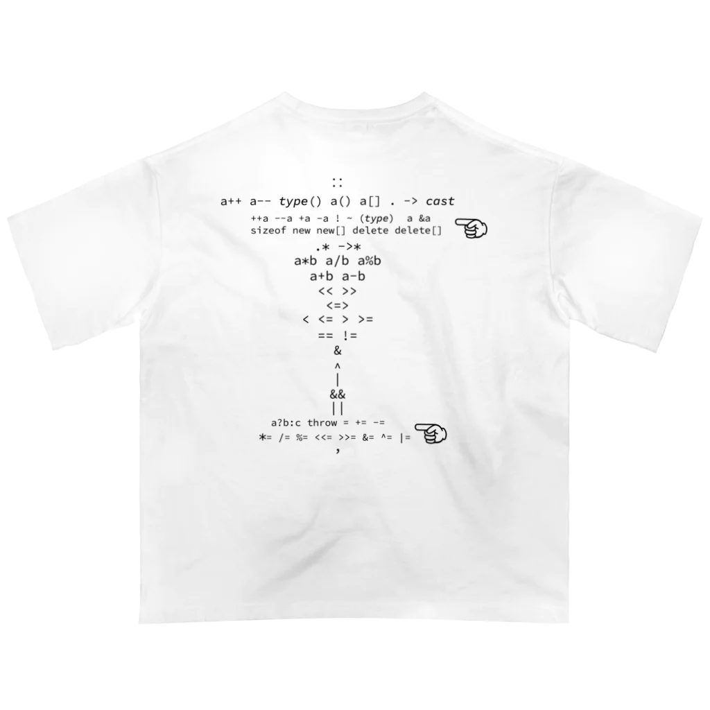 Hiroshi KoideのC++演算子優先順位 オーバーサイズTシャツ