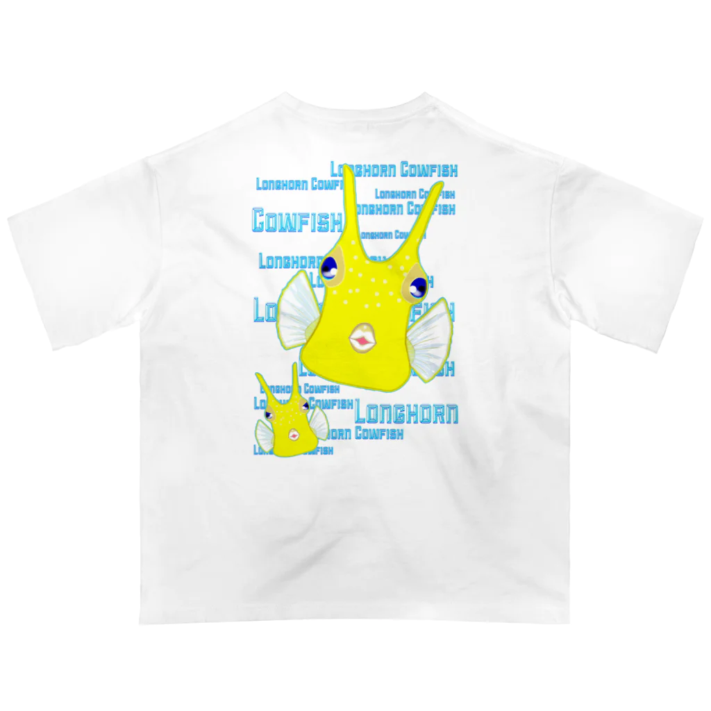 LalaHangeulのLonghorn Cowfish(コンゴウフグ)　バックプリント オーバーサイズTシャツ