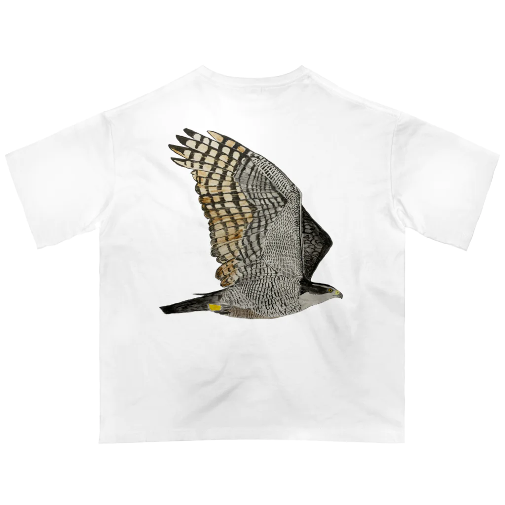 Coshi-Mild-Wildのオオタカ　飛ぶぞ🦅🪶 オーバーサイズTシャツ