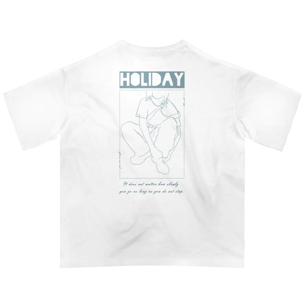 atelier PinoMiのHOLIDAY ( ブルー ) オーバーサイズTシャツ