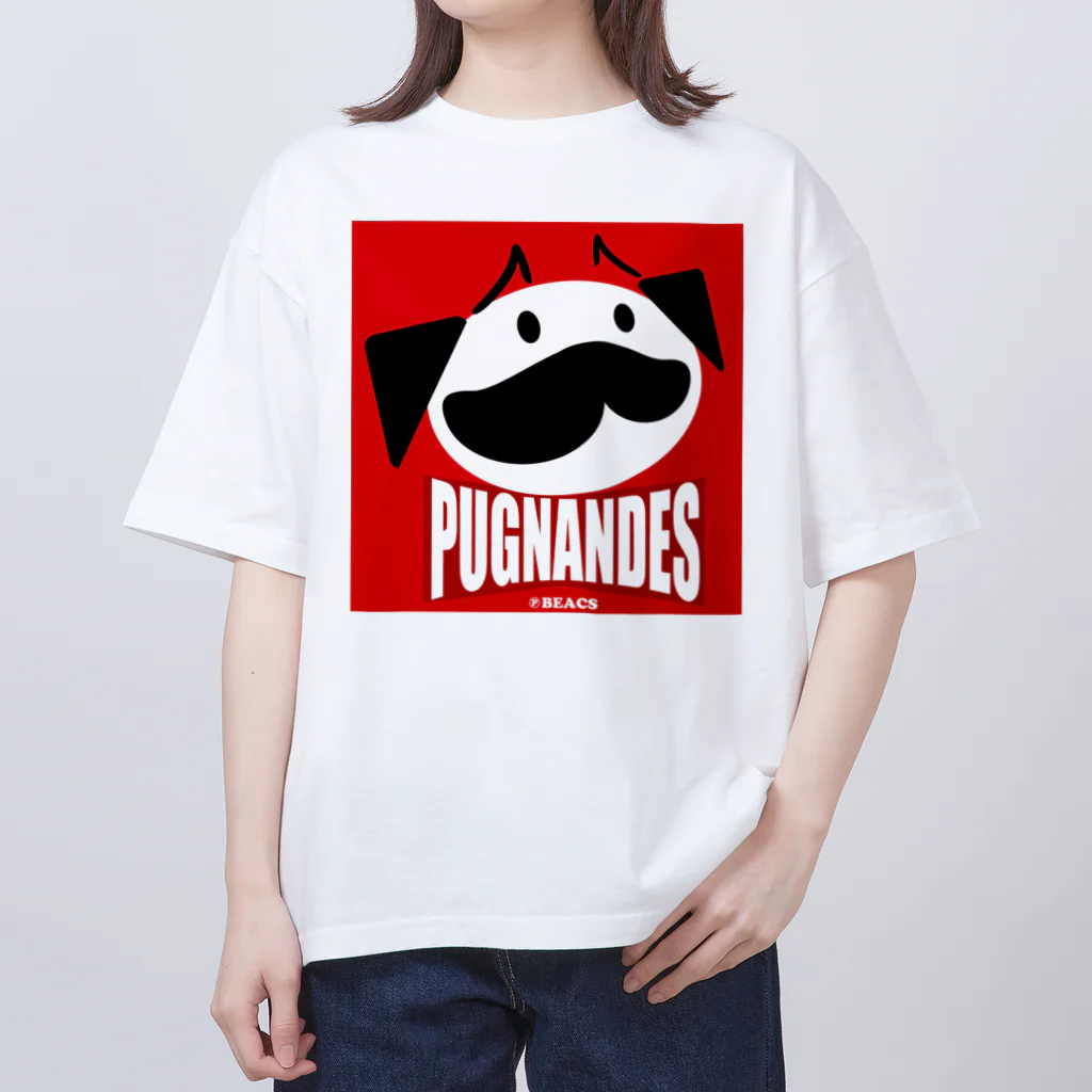 BEACSのPUGNANDES2022_Red オーバーサイズTシャツ