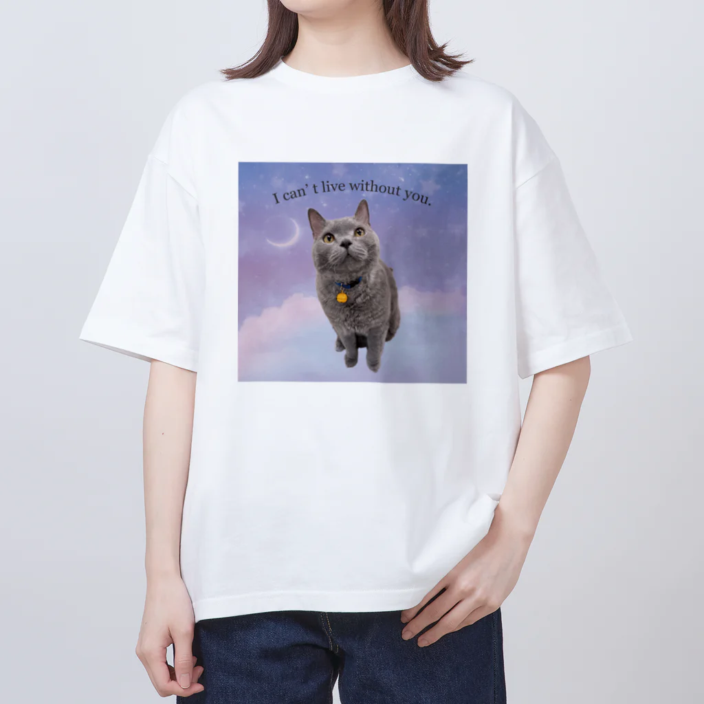 猫カフェにあにゃあグッズショップのゆめかわとろろくん オーバーサイズTシャツ