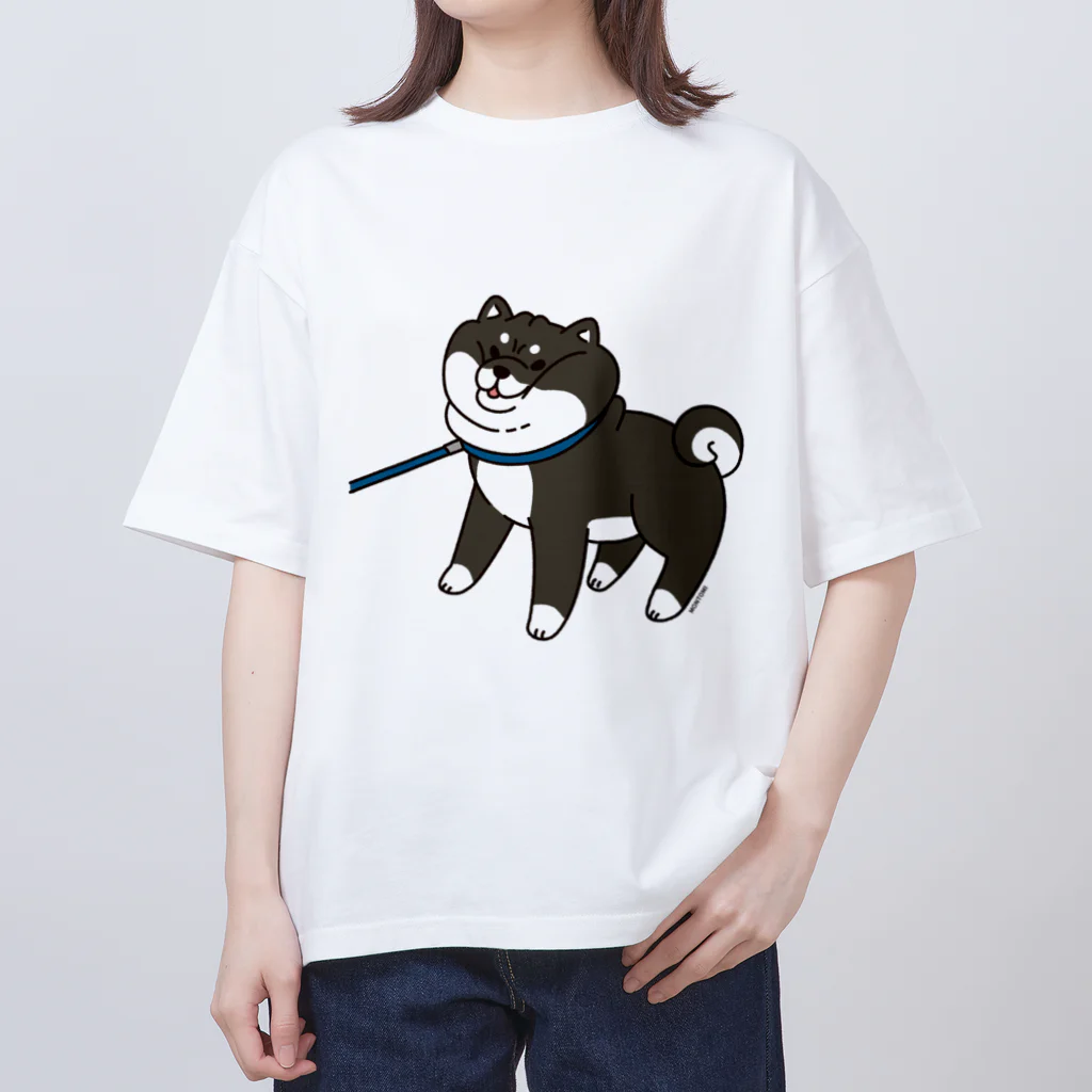 もんとみ | もっちり動物造形作家の散歩から帰りたくない黒柴 オーバーサイズTシャツ