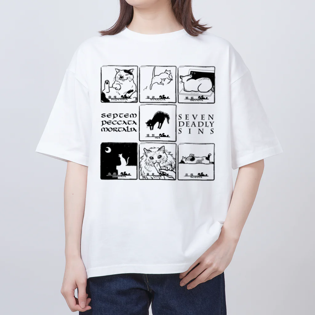 焦豆堂の七つの大罪（猫） オーバーサイズTシャツ