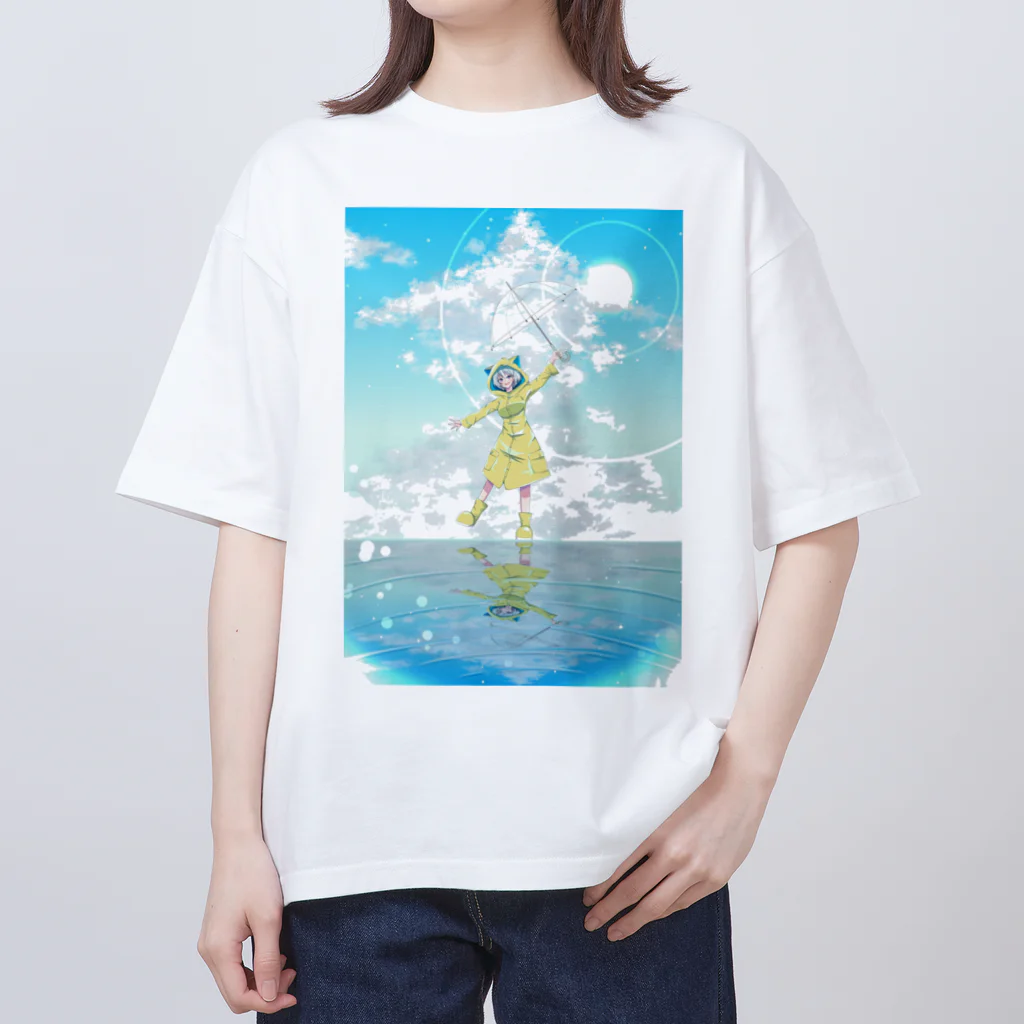 ぷωて( •́ .̫ •̀ و(و "の梅雨明け オーバーサイズTシャツ