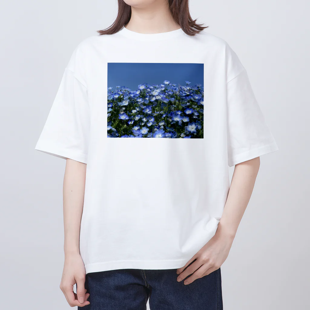 mofufu picturesのNemophila Oversized T-Shirt