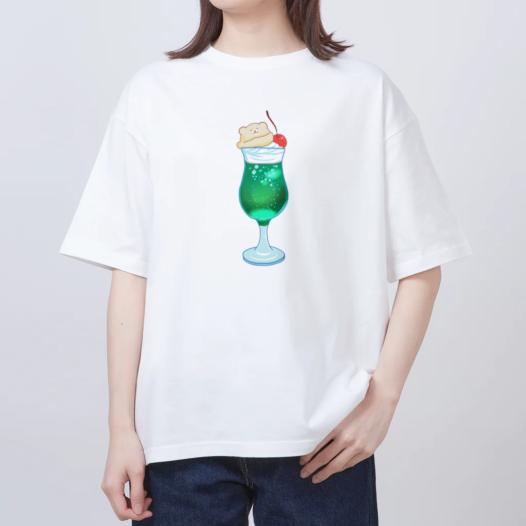 あいのメロンソーダとほほえみくまさん オーバーサイズTシャツ